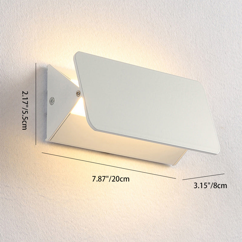 Modern Minimalist Aluminum Rectangular LED Wall Sconce Lamp For Bedroom And Living Room