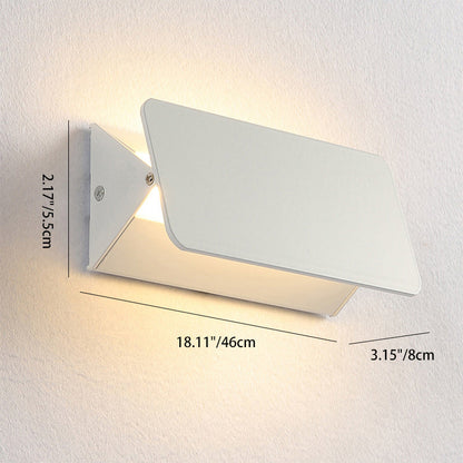 Modern Minimalist Aluminum Rectangular LED Wall Sconce Lamp For Bedroom And Living Room