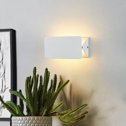 Modern Minimalist Aluminum Rectangular LED Wall Sconce Lamp For Bedroom And Living Room