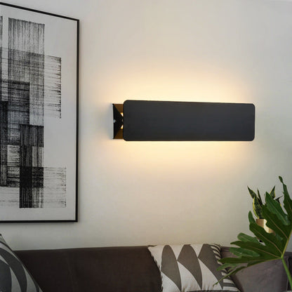 Modern Minimalist Aluminum Rectangular LED Wall Sconce Lamp For Bedroom And Living Room