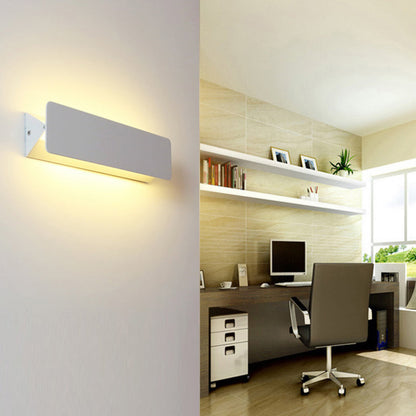 Modern Minimalist Aluminum Rectangular LED Wall Sconce Lamp For Bedroom And Living Room