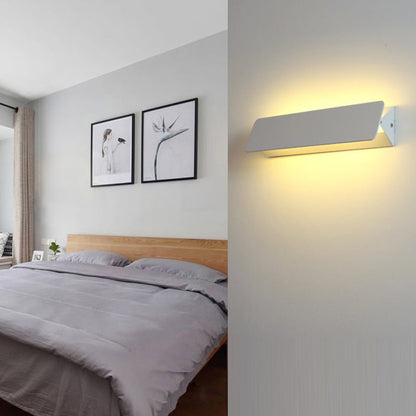 Modern Minimalist Aluminum Rectangular LED Wall Sconce Lamp For Bedroom And Living Room