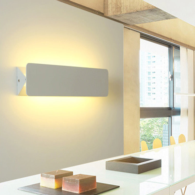 Modern Minimalist Aluminum Rectangular LED Wall Sconce Lamp For Bedroom And Living Room
