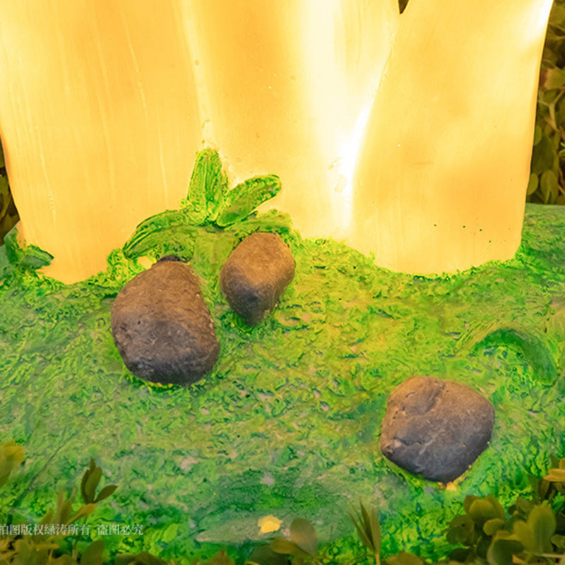 Contemporary Creative Resin & Fiberglass Mushroom-Shaped LED Outdoor Light With Solar Waterproof Design For Garden & Patio