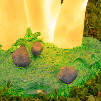 Contemporary Creative Resin & Fiberglass Mushroom-Shaped LED Outdoor Light With Solar Waterproof Design For Garden & Patio