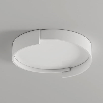 Contemporary Nordic Iron & Acrylic Round LED Flush Mount Ceiling Light With High Light Transmission For Bedroom & Living Room