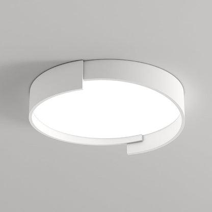 Contemporary Nordic Iron & Acrylic Round LED Flush Mount Ceiling Light With High Light Transmission For Bedroom & Living Room