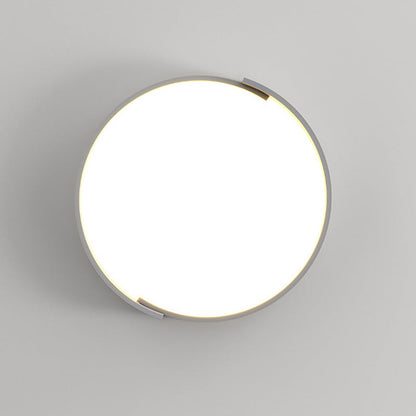 Contemporary Nordic Iron & Acrylic Round LED Flush Mount Ceiling Light With High Light Transmission For Bedroom & Living Room