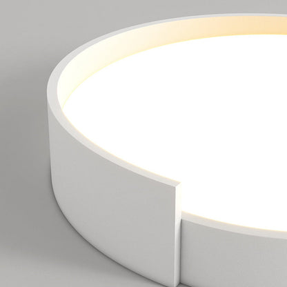 Contemporary Nordic Iron & Acrylic Round LED Flush Mount Ceiling Light With High Light Transmission For Bedroom & Living Room