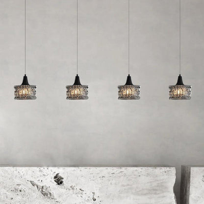 Modern Minimalist Brass & Glass Cylinder 1-Light Pendant Light For Bedroom, Living Room, Dining Room