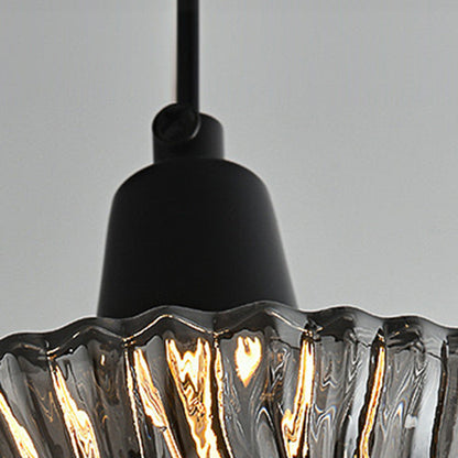 Modern Minimalist Brass & Glass Cylinder 1-Light Pendant Light For Bedroom, Living Room, Dining Room