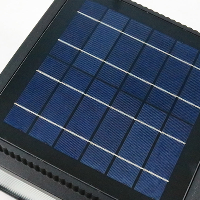 Modern Minimalist Aluminum & Glass Solar Powered LED Square Outdoor Light For Garden & Yard