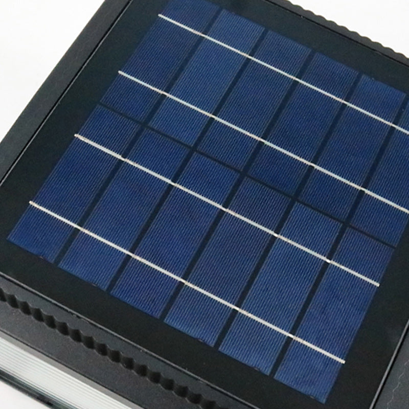 Modern Minimalist Aluminum & Glass Solar Powered LED Square Outdoor Light For Garden & Yard