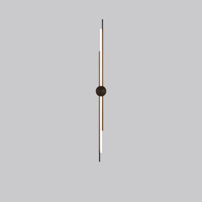 Modern Minimalist Brass And Acrylic Linear LED Wall Sconce Lamp For Bedroom And Living Room