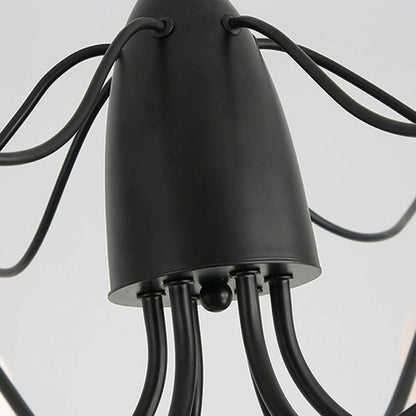 Traditional French Iron And Glass Round 5/6/8-Light Chandelier For Bedroom And Living Room