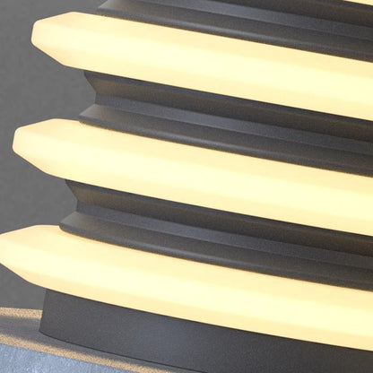 Modern Minimalist Stainless Steel & PE Round & Square LED Solar & Waterproof Outdoor Light For Garden, Yard & Patio