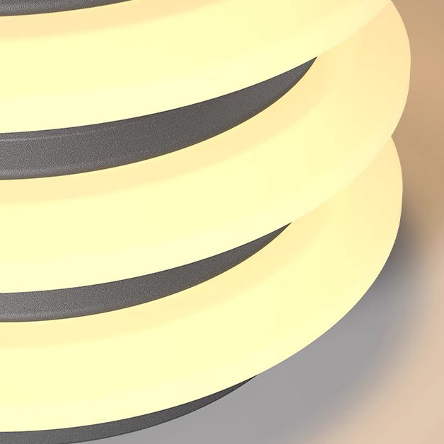 Modern Minimalist Stainless Steel & PE Round & Square LED Solar & Waterproof Outdoor Light For Garden, Yard & Patio