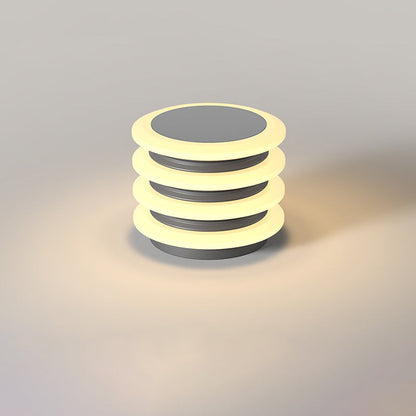 Modern Minimalist Stainless Steel & PE Round & Square LED Solar & Waterproof Outdoor Light For Garden, Yard & Patio