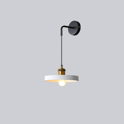 Contemporary Nordic Metal & Resin Cylindrical 1-Light Wall Sconce Lamp For Bedroom & Living Room