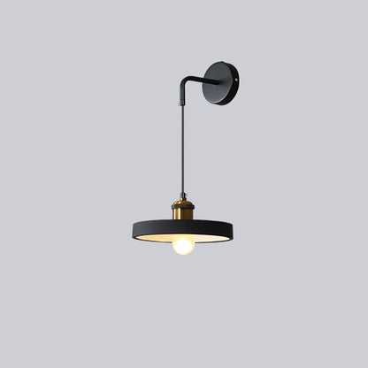 Contemporary Nordic Metal & Resin Cylindrical 1-Light Wall Sconce Lamp For Bedroom & Living Room