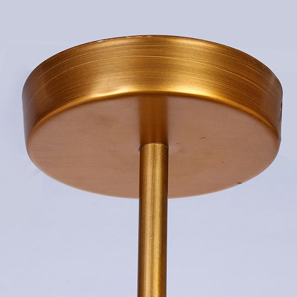 Traditional Chinese Carbon Steel & Fabric Cylinder Pendant Light 1-Light For Bedroom & Living Room