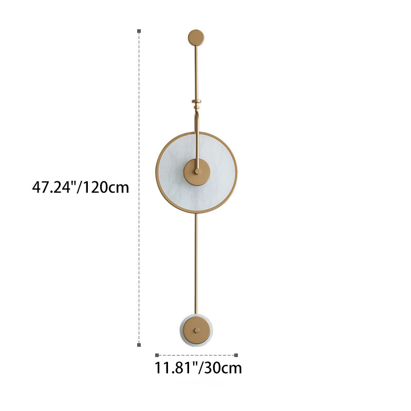 Modern Minimalist Iron Acrylic Round LED Wall Sconce Lamp For Bedroom And Living Room