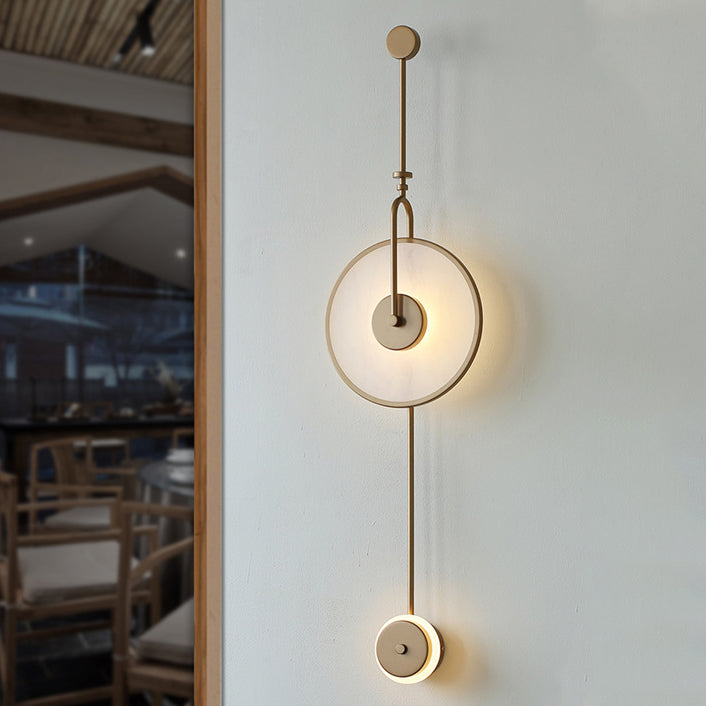 Modern Minimalist Iron Acrylic Round LED Wall Sconce Lamp For Bedroom And Living Room