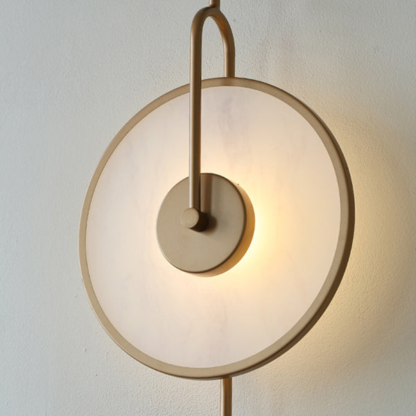Modern Minimalist Iron Acrylic Round LED Wall Sconce Lamp For Bedroom And Living Room