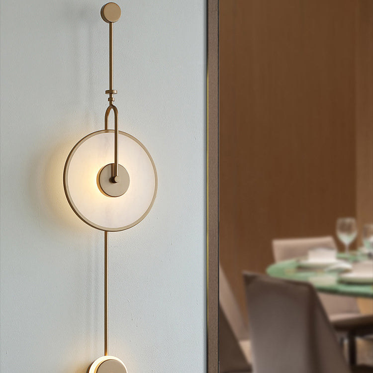 Modern Minimalist Iron Acrylic Round LED Wall Sconce Lamp For Bedroom And Living Room
