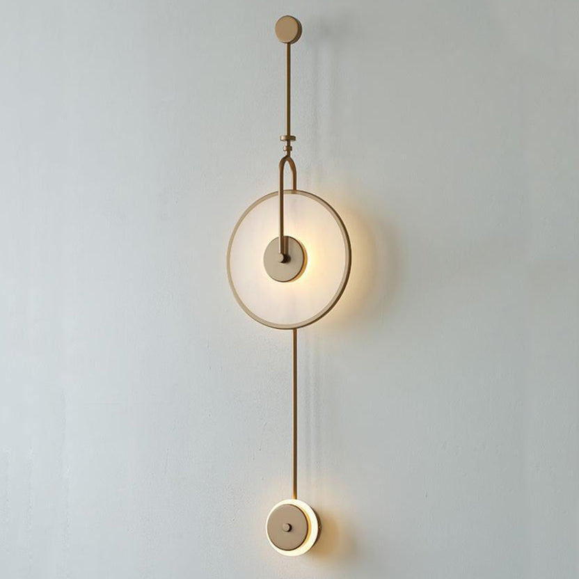 Modern Minimalist Iron Acrylic Round LED Wall Sconce Lamp For Bedroom And Living Room