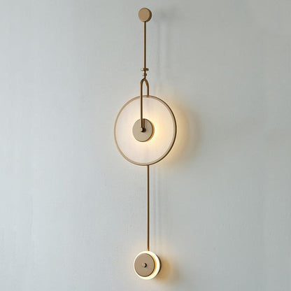 Modern Minimalist Iron Acrylic Round LED Wall Sconce Lamp For Bedroom And Living Room