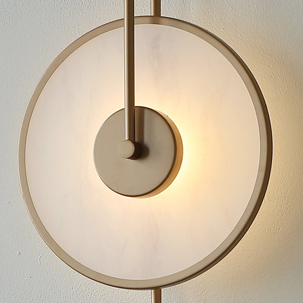 Modern Minimalist Iron Acrylic Round LED Wall Sconce Lamp For Bedroom And Living Room
