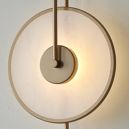 Modern Minimalist Iron Acrylic Round LED Wall Sconce Lamp For Bedroom And Living Room