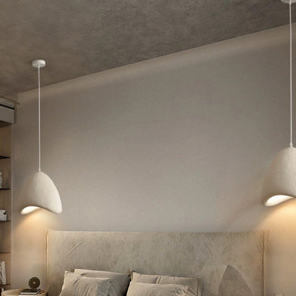 Contemporary Creative Polystyrene Cone Pendant Light 1-Light For Dining Room, Bedroom & Living Room