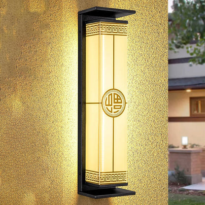 Modern Minimalist Stainless Steel & Glass Rectangular Solar & Waterproof LED Wall Sconce Lamp For Outdoor Garden & Patio