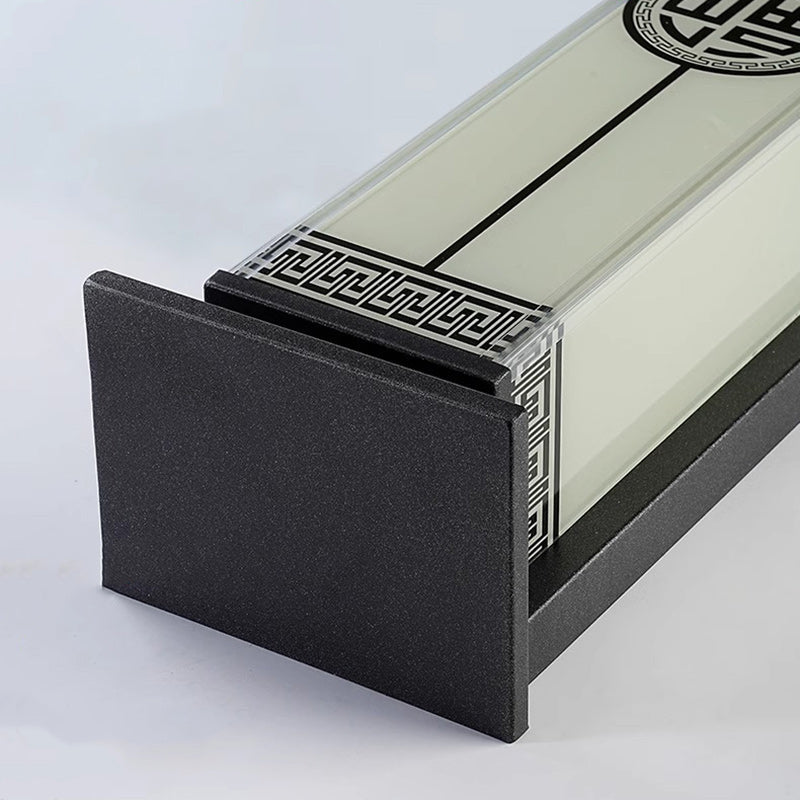 Modern Minimalist Stainless Steel & Glass Rectangular Solar & Waterproof LED Wall Sconce Lamp For Outdoor Garden & Patio