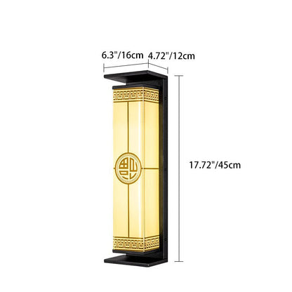 Modern Minimalist Stainless Steel & Glass Rectangular Solar & Waterproof LED Wall Sconce Lamp For Outdoor Garden & Patio