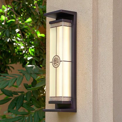 Modern Minimalist Stainless Steel & Glass Rectangular Solar & Waterproof LED Wall Sconce Lamp For Outdoor Garden & Patio