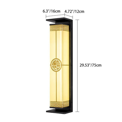 Modern Minimalist Stainless Steel & Glass Rectangular Solar & Waterproof LED Wall Sconce Lamp For Outdoor Garden & Patio