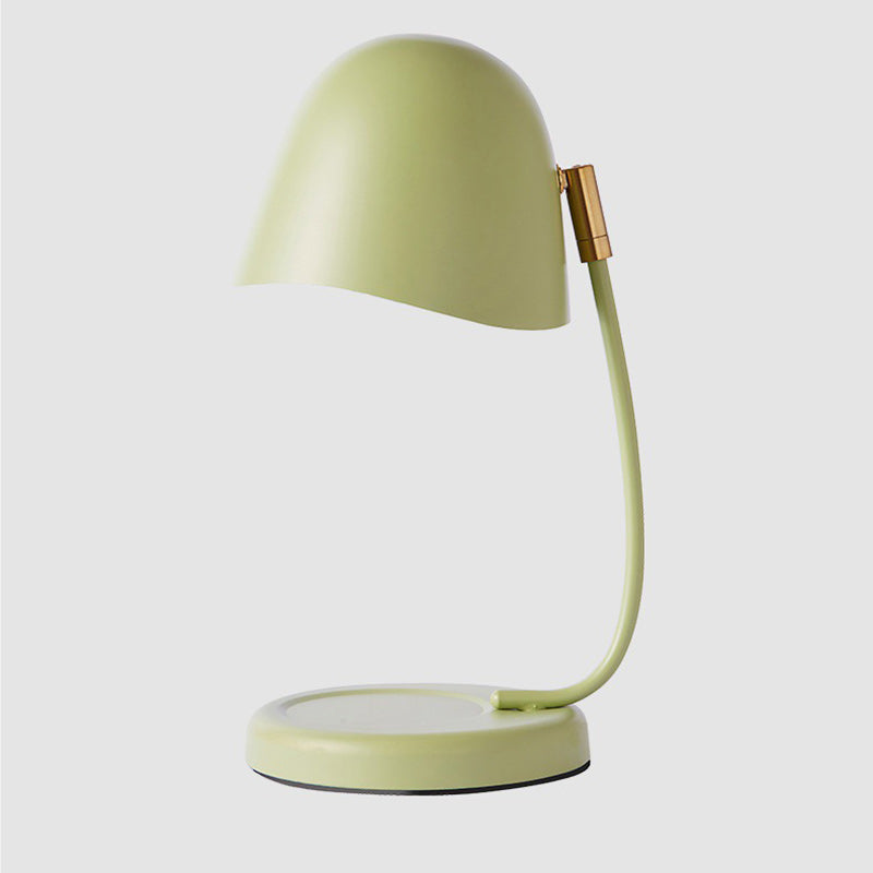 Modern Art Deco Iron Eggshell Round 1-Light Melting Wax Table Lamp For Bedroom & Living Room
