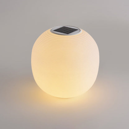 Modern Minimalist PE Oval LED Solar & Waterproof Outdoor Light For Garden & Patio