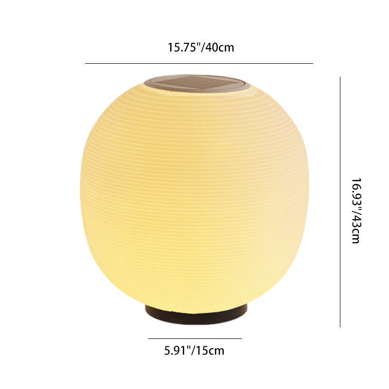 Modern Minimalist PE Oval LED Solar & Waterproof Outdoor Light For Garden & Patio