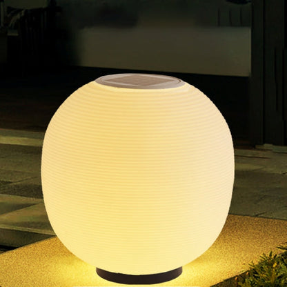 Modern Minimalist PE Oval LED Solar & Waterproof Outdoor Light For Garden & Patio