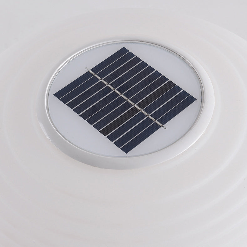 Modern Minimalist PE Oval LED Solar & Waterproof Outdoor Light For Garden & Patio