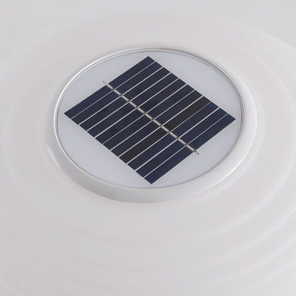 Modern Minimalist PE Oval LED Solar & Waterproof Outdoor Light For Garden & Patio