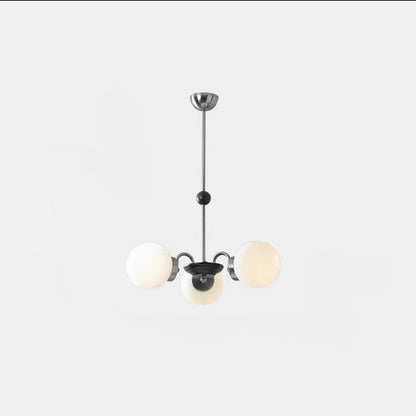Contemporary Nordic Metal & Glass Round 3/4/5/6/8-Light Chandelier For Bedroom And Living Room