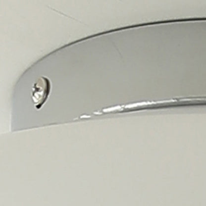 Modern Mid-Century Iron & Glass Oval LED Semi-Flush Mount Ceiling Light For Bedroom, Hallway, And Living Room