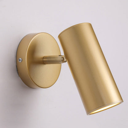 Modern Minimalist Iron & Acrylic Cylindrical 1-Light Wall Sconce Lamp For Bedroom And Living Room