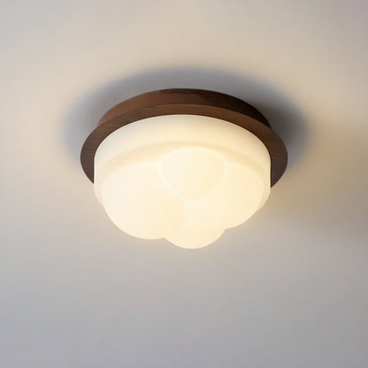 Contemporary Nordic Iron & PE Round And Diamond LED Semi-Flush Mount Ceiling Light For Hallway And Entryway