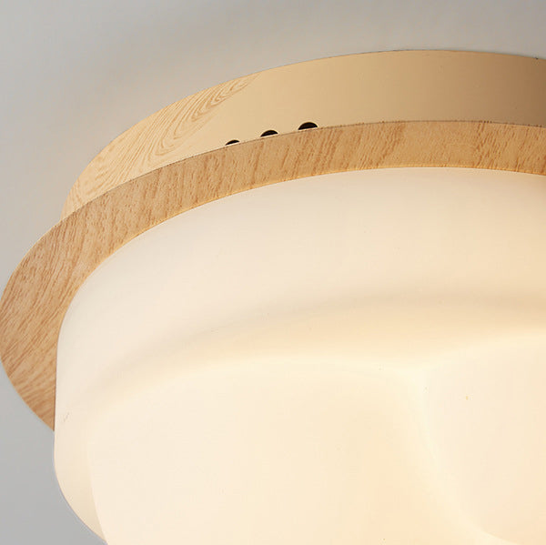 Contemporary Nordic Iron & PE Round And Diamond LED Semi-Flush Mount Ceiling Light For Hallway And Entryway